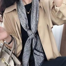 [알티피아] 프린팅 미듐 스카프 사각스카프 패턴 롱스카프 가방손