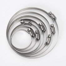 호스클램프 호스밴드 스텐밴드 배관 미니 클램프 연결구 조임 21-38mm, 1개