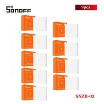 SONOFF SNZB 02 Zigbee 스마트 지능형 온도 습도 센서 홈 EWeLink 실시간 모니터 ZBBridge A exa, 9 PCS_CHINA