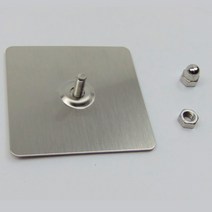스텐 나사 부착판 고정 시공 지지대 홀더 접착 선반 걸이 고리, B_7x7cm
