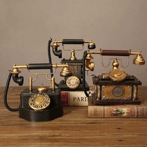 올드 앤틱 유럽 레트로 빈티지 영국, 청동 손잡이 전화기