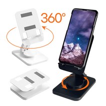접이식 360도회전 높이각도조절 핸드폰 아이패드 휴대폰 거치대 OSA-SPIN, 화이트