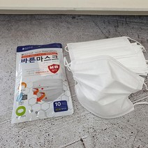 (ABM도매콜) 맑은하루 바른마스크 대형 10입 화이트, 1