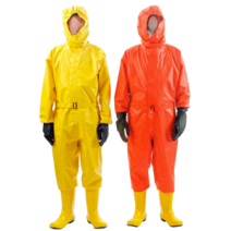 내화학복 밀폐형 가스 방진 내산복 안전복 보호복, XXL 적색광방지 장갑 원피스 (손목포함)