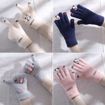 겨울 스마트 터치 귀염 팬더 곰돌이 장갑/4컬러