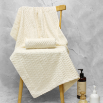 어메니티타올 헤링본 대형 바스타월 30수 400g 2장 호텔 수건 세트, 무염색