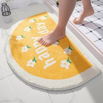 반달 욕실 매트 꽃무늬 꿀벌 딸기 발매트