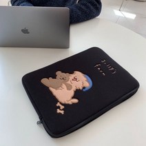 귀여운노트북파우치 케이스 파우치 15.6 16인치 파우치케이스 17 빈티지 맥북 수납형 가방, 17 귀여운 강아지【속담백】