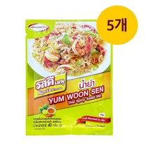 태국 로띠 타이 스파이시 샐러드 믹스 얌운센 파우더 40g x 5개 태국조미료 Yam Woon Sen Powder