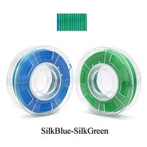 프라임3D필라멘트 실크 듀얼 칼라 PLA 1kg 1.75mm, 블루 / 그린