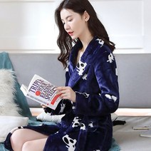 리드포미 여성용 커플 샤워 가운 FREE, 1개, 네이비 젖소