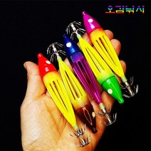 TFC 카고 에기 에깅 보급형 쭈꾸미 갑오징어 문어 한치 생미끼삽입 케미 분리형 채비 오감낚시, 블루헤드-퍼플