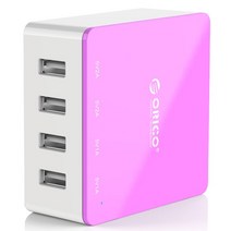 ORICO 4 포트 USB 충전기 슈퍼 저렴한 가격 미국 플러그 범용 데스크탑 전원 어댑터 5V 6A 30W 출력 삼성 폰 화웨이, 01 Rose_01 US Plug