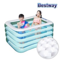 BW_54411 4단투명블루엠보싱목욕풀장, 단품