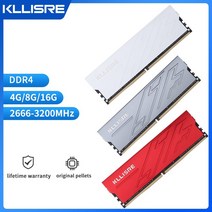 컴퓨터 Kllisre DDR3 DDR4 4GB 8GB 16GB 메모리 램 1333 1600 1866 2400 2666 3200 데스크탑 RGB Dimm, 10 DDR4 8GB 2400 White