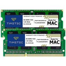 Timetec 16GB (2x8GB) DDR3L/DDR3 1600MHz 메모리 RAM, 8GB KIT(2x4GB)