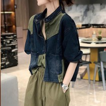 [세인트이브] JSS15 S~3XL 데님소재 차이나카라 여자 데님자켓