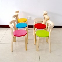 원목 유치원 어린이집 의자 독서 등받이 벤치 공부 모던 심플 북유럽풍, 원목 40cm