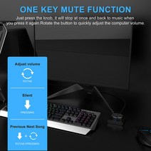 서피스다이얼 usb볼륨컨트롤러 USB 컴퓨터 볼륨 컨트롤러 PC 스피커 외부 오디오 조절 노브, 한개옵션0