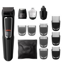 필립스 Norelco MG3910/40 멀티그룸 올인원 페이스 및 헤어 트리머 시리즈 3000 15개의 부착물, 기본, 기본