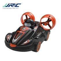 JJRC Q86 2.4G 2 1 수륙 양용 드리프트 자동차 원격 제어 호버크라프트 스피드 보트 RC 스턴트 자동차 키즈 소년 야외 모델 완구, 01 Black
