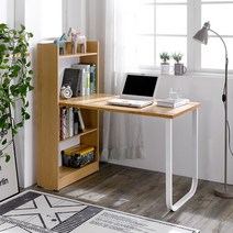 [3천원 즉시할인]장인가구 나스 1200 4단 미니 책장형 서랍책상, 오크, 01. 1200 4단 코너책상세트