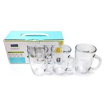 쭈bapha_글라스락 강화 머그 3조 세트 350ml+3p 머그컵 셋트 주방♥LtMS, ♥myside!, ♥sunshineee