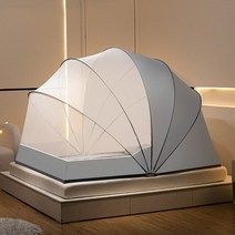 텐트 몽골 유르트 모기장 휴대용 설치 접이식 가정용 낙하 방지 암호화 더블 레이어 환기 침대, [03] 135X190X120cm, [16] 7 Bones