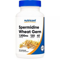 Nutricost 뉴트리코스트 Spermidine 밀 세아 추출물 1500mg 밀세아 120캡슐