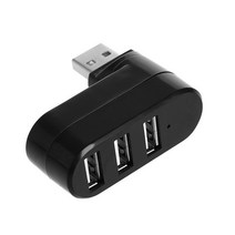 회전식 고속 3 포트 USB 허브 2.0 노트북/태블릿 컴퓨터 PC 주변 기기 용 스플리터 어댑터, 한개옵션0