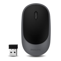 필립스 M314 저소음 무선 마우스, SPK7314, 블랙