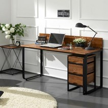 데스커책상 원격수업 멀바우 원목 책상 1500, 블랙