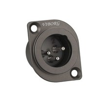 콘센트 소켓 2 개 Hifi 오디오 3 핀 XLR 여성 마이크 순수 구리 로듐 도금, 2 Male