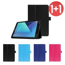 아야 1+1 갤럭시 탭 A6 10.1 SM-T580 가죽 케이스, 블랙