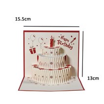 원카드 포커 용 핸드메이드 팝업 아내 남편 베이비 샤워 3D 인사말 생일 선물, 08 birthday card