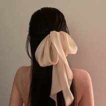 빈티지 프렌치 퓨어 컬러 스카프 리본 순욕 소프트 기질 고급스러운 헤어밴드입니다