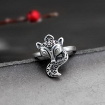 WB Original Design Thai Silver Hollow Craft Fox Opening Ring Chinese Style Retro Fresh And Elegant C