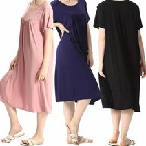 퍼스트클로 1+1 빅사이즈 여성 사계절 홈웨어 롱원피스 반팔 잠옷 실내복 7XL GRM1002