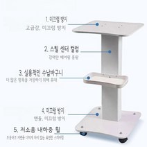 미용이동식 트레이 츄레이 철제 트롤리 미용기기 웨건, 공식 표준, 70x38x35cm, 디럭스
