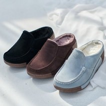편안한 구두형 슬리퍼 인조 스웨이드 여성 블로퍼