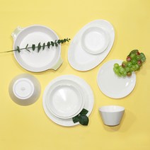 한국도자기 라임 홈세트 구성품 낱개 그릇 접시 모음, 4굽부