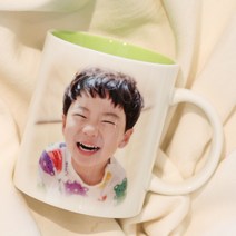 포토머그컵 주문제작 소량 유치원 어린이집 답례품 선물, 1개, 옐로우