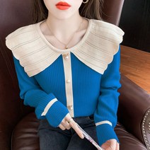 니트 톱 겨울 가을 러블리 플랫카라 긴팔 스웨터 슬림 이너티셔츠 이너웨어 11 월14 일 발 다함 2759985658
