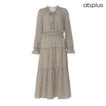 에이비플러스 ab.plus 에스닉 X패턴 스모킹 원피스 (LSV1OO05A)