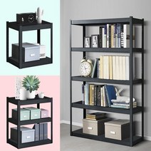 고릴라랙 블랙 무볼트 조립식 철제 선반 창고 수납선반 진열장 진열대 스탠드선반 수납렉, 고릴라랙 600 2단 60