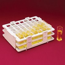 Bel-Art F18520-0000 No-Wire Cuvette Rack; 10mm 42 Places 5.1 x 4.1 x 1.7 in. Polypropylene, 1