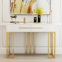 폭좁은콘솔장 복도콘솔장식장 라이트 언 콘솔 테이블 모던한 홈 가구 거실 베란다 캐비닛 랙 서랍, 01 80x30x85cm white