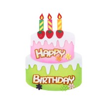 5묶음 유치원 아이들 생일때 붙히는 2단 케이크교구 부직포 어린이집 아이방 미화 보육시설