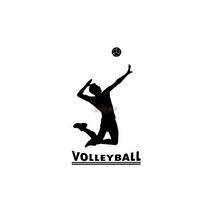 오피스왕국 배구 volleyball1 스포츠 그래픽 스티커, 블랙