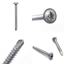 스텐 와셔머리 직결피스 나사못 철판 양날 와샤붙이 #8(4.2mm) 13~100mm 낱개판매, #8(4.2mm)x100